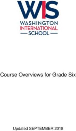 Course Overviews for Grade Six - Updated SEPTEMBER 2018