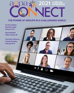 2021 A VIRTUAL THE POWER OF GROUPS IN A CHALLENGING WORLD - EXPERIENCE - American Group ...
