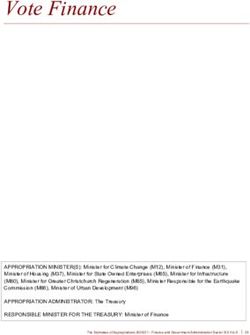 Vote Finance - Budget 2020