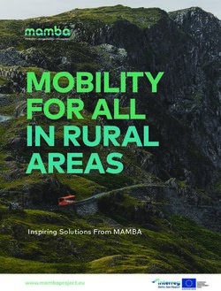 MOBILITY FOR ALL IN RURAL AREAS - Inspiring Solutions From MAMBA www.mambaproject.eu