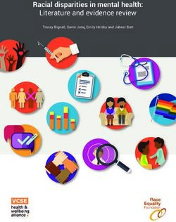 Racial disparities in mental health: Literature and evidence review Tracey Bignall, Samir Jeraj, Emily Helsby and Jabeer Butt - Race Equality ...