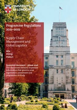 Programme Regulations 2021-2022 - Supply Chain Management and Global Logistics MSc PGDip PGCert