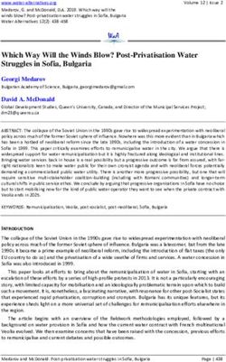 Which Way Will the Winds Blow? Post-Privatisation Water Struggles in Sofia, Bulgaria