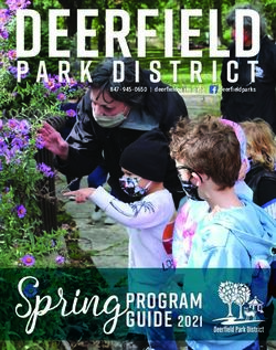 Spring Program - Park District - Guide 2021 - Deerfield Park District