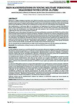 SKIN MANIFESTATIONS IN YOUNG MILITARY PERSONNEL DIAGNOSED WITH COVID-19, PERU - SciELO