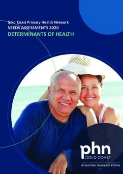 DETERMINANTS OF HEALTH - NEEDS ASSESSMENTS 2020 Gold Coast Primary Health Network
