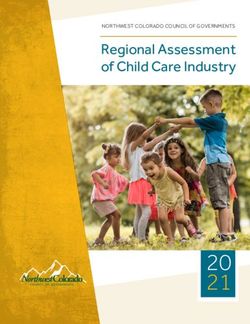 2021 Regional Assessment of Child Care Industry NORTHWEST COLORADO COUNCIL OF GOVERNMENTS - Northwest ...