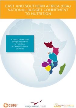 EAST AND SOUTHERN AFRICA (ESA) NATIONAL BUDGET COMMITMENT TO NUTRITION - GRAÇA MACHEL TRUST - CARE Action!