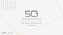 Strategic Guidelines and 2021-2023 Business Plan - SG Company