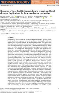 Response of large benthic foraminifera to climate and local changes: Implications for future carbonate production