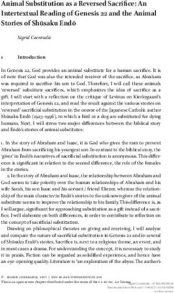Animal Substitution as a Reversed Sacrifice: An Intertextual Reading of Genesis 22 and the Animal Stories of Shūsaku Endō - Brill
