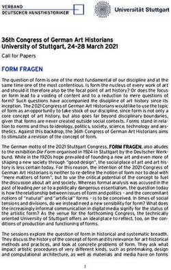 FORM FRAGEN Call for Papers - 36th Congress of German Art Historians University of Stuttgart, 24-28 March 2021
