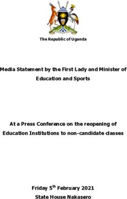 Media Statement by the First Lady and Minister of Education and Sports At a Press Conference on the reopening of Education Institutions to ...