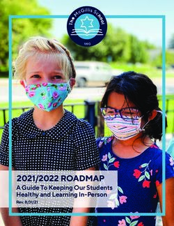 2021/2022 ROADMAP A GUIDE TO KEEPING OUR STUDENTS HEALTHY AND LEARNING IN-PERSON REV. 8/31/21 - THE MCGILLIS SCHOOL