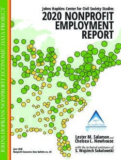 2020 NONPROFIT EMPLOYMENT REPORT - Johns Hopkins Center ...