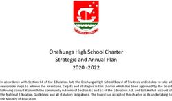 Onehunga High School Charter Strategic and Annual Plan