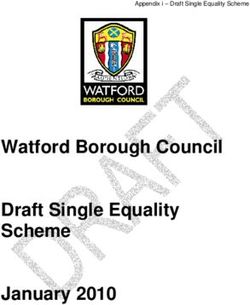 Watford Borough Council Draft Single Equality Scheme January 2010
