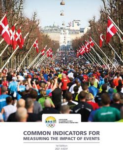 COMMON INDICATORS FOR - MEASURING THE IMPACT OF EVENTS 1st Edition 2021 ASOIF