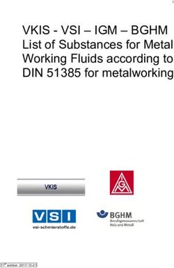 VKIS - VSI - IGM - BGHM - List of Substances for Metal Working Fluids according to DIN 51385 for metalworking - VSI - IGM - BGHM List ...