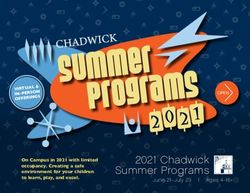 2021 Chadwick Summer Programs - VIRTUAL