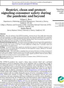 Restrict, clean and protect: signaling consumer safety during the pandemic and beyond