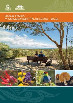 BOLD PARK MANAGEMENT PLAN 2016 2021