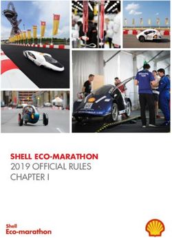 2019 OFFICIAL RULES SHELL ECO-MARATHON