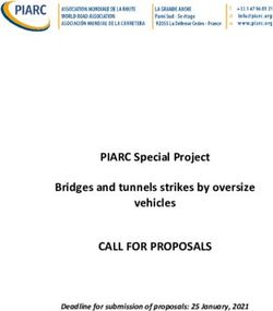 CALL FOR PROPOSALS PIARC Special Project Bridges and tunnels strikes by oversize vehicles - Deadline for submission of proposals: 25 January, 2021