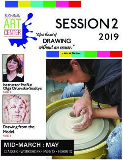 SESSION2 2019 - MID-MARCH : MAY - Buchanan Art Center