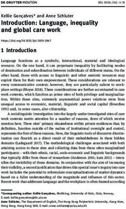 Introduction: Language, inequality and global care work - De Gruyter