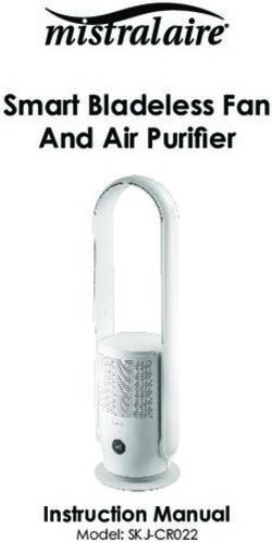 Smart Bladeless Fan And Air Purifier - Instruction Manual Model: SKJ-CR022 - Mistral