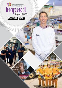 Impact Report 2020 - The Hospital Research Foundation