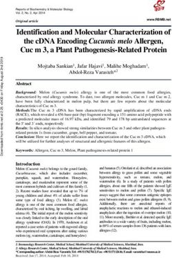 Identification and Molecular Characterization of the cDNA Encoding Cucumis melo Allergen, Cuc m 3, a Plant Pathogenesis-Related Protein - Reports ...