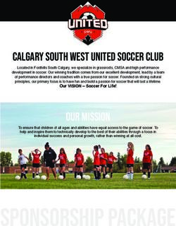 Sponsorship package - CALGARY SOUTH WEST UNITED SOCCER CLUB