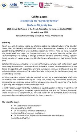 Call for papers Introducing the "European Family" Study on EU family law - Calenda