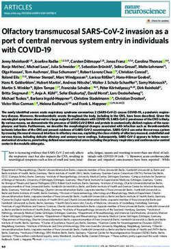 OLFACTORY TRANSMUCOSAL SARS-COV-2 INVASION AS A PORT OF CENTRAL NERVOUS SYSTEM ENTRY IN INDIVIDUALS WITH COVID-19