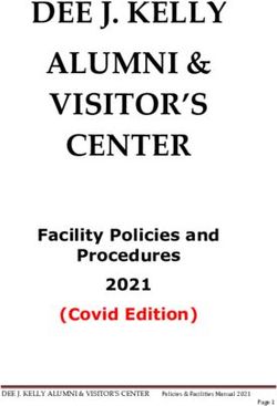 DEE J. KELLY ALUMNI & VISITOR'S CENTER - Facility Policies and Procedures 2021 (Covid Edition)