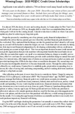 Winning Essays - 2020 MD|DC Credit Union Scholarships - The Credit Union Foundation of ...