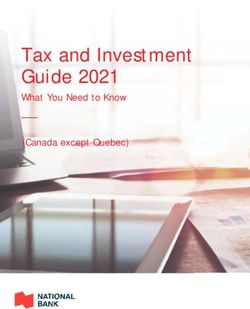 Tax and Investment Guide 2021 - What You Need to Know (Canada except Quebec) - National Bank