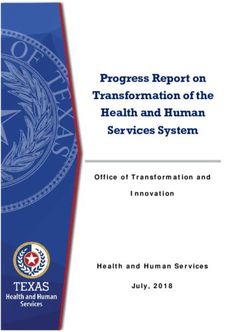 Progress Report on Transformation of the Health and Human Services System - Office of Transformation and Innovation Health and Human Services ...