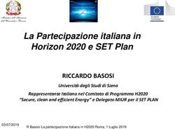 La Partecipazione italiana in Horizon 2020 e SET Plan - Apre