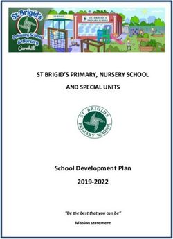 ST BRIGID'S PRIMARY, NURSERY SCHOOL AND SPECIAL UNITS - School Development Plan 2019-2022