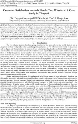 Customer Satisfaction towards Honda Two Wheelers: A Case Study in Tirupati