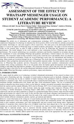 ASSESSMENT OF THE EFFECT OF - International Journal of Technical Research & Science