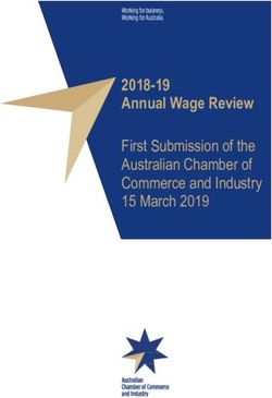 2018-19 Annual Wage Review - First Submission of the Australian Chamber of Commerce and Industry 15 March 2019