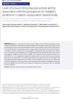 Level of leisure-time physical activity and its association with the prevalence of metabolic syndrome in adults: a population-based study