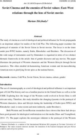 Soviet Cinema and the enemies of Soviet values: East-West relations through the lens of Soviet movies - Corvinus Journals
