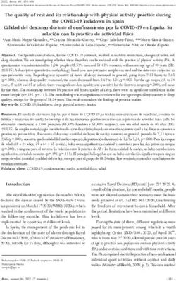 The quality of rest and its relationship with physical activity practice during the COVID-19 lockdown in Spain Calidad del descanso durante el ...