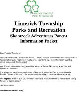 Limerick Township Parks and Recreation - Shamrock Adventures Parent Information Packet