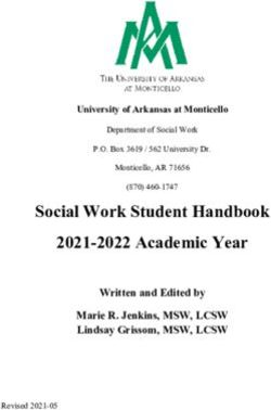 Social Work Student Handbook 2021-2022 Academic Year
